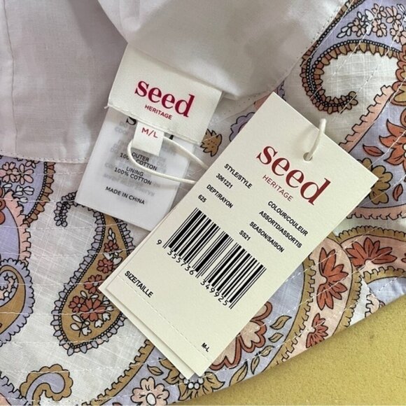 Seed Heritage Floral Paisley Bucket Hat - S/M, BNWTs - Picture 4 of 9